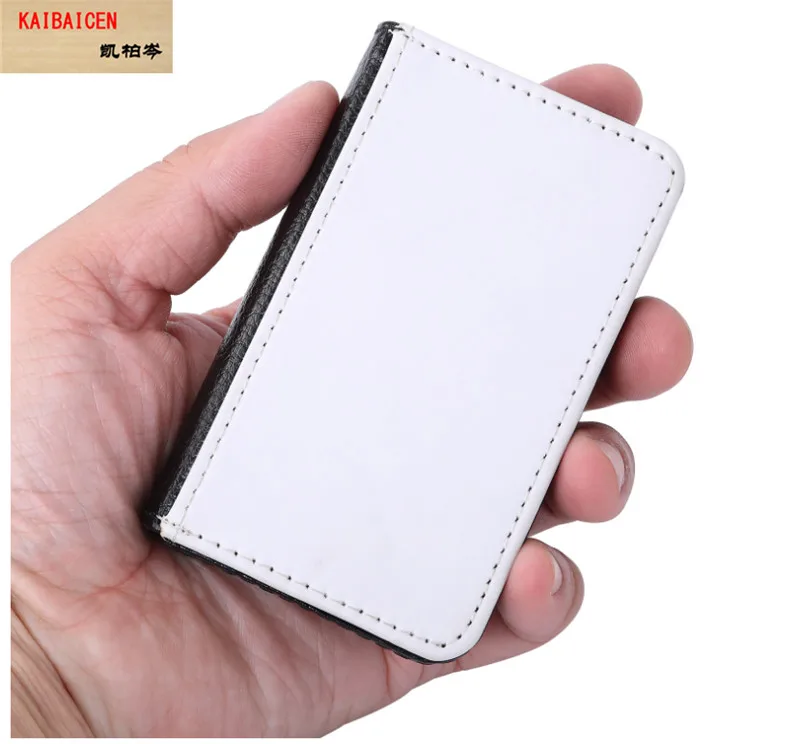 10pcs/lot Blank Sublimation Leather business card holder for Hot transfer Printing PU Blank consumables DIY card bag