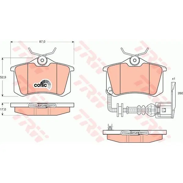 Колодки тормозные SEAT IBIZA 02-/SKODA FABIA 99-08/VW POLO 01- з
