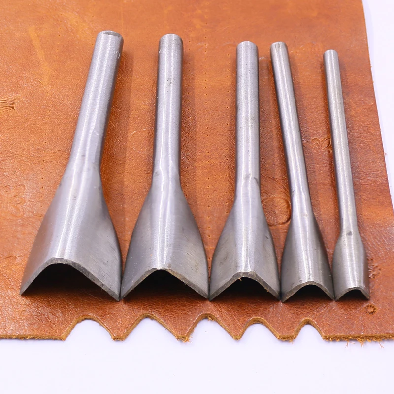 DIY Handmade Leather Belt V Puncher Shaped Cutter 8 Sizes 10-45 mm