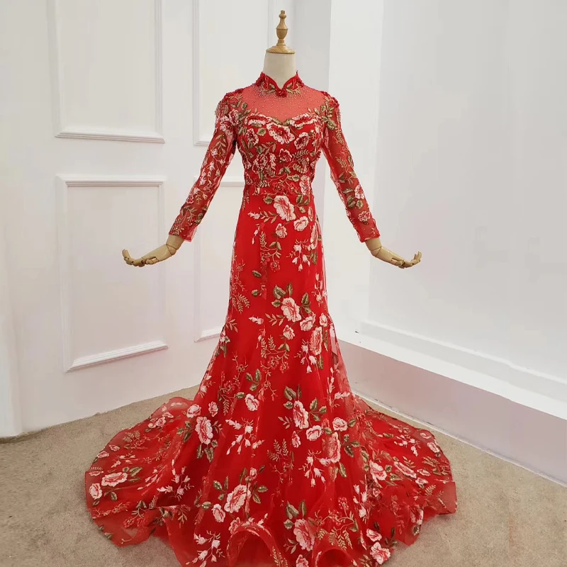 red rhinestone dress