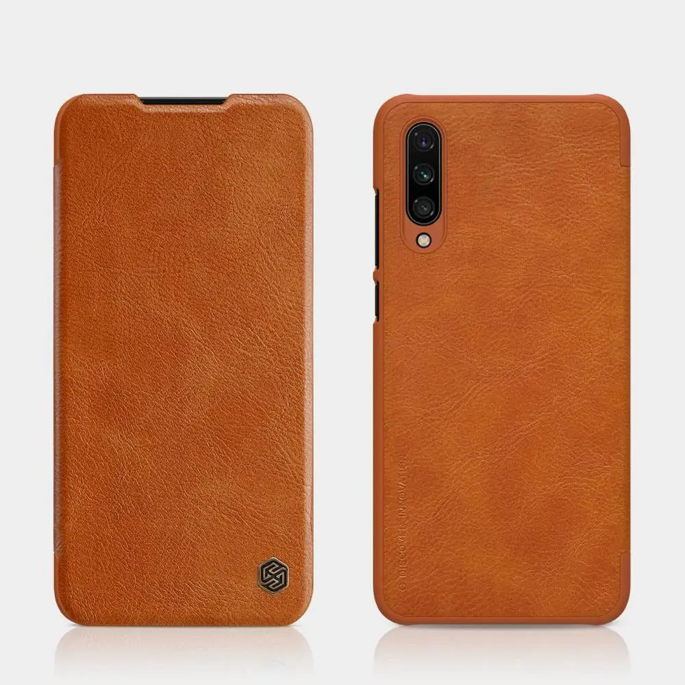 Brown Винтажный роскошный Флип кожаный чехол для телефона Xiaomi Mi 9 Lite - Цвет: Brown