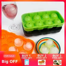 Форма для приготовления льда для виски, коктейлей, 6 отверстий, лоток для льда, большая круглая форма, силиконовая форма для приготовления льда, бар, аксессуары для кухни
