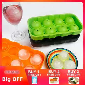

Whiskey Cocktail Ice Cube Maker Ice Mold 6 Holes Ice Cube Tray Big Round Shape Silicone Ice Ball Maker Bar Kitchen Accessories