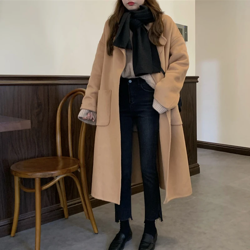 Женская куртка средней длины популярная осенне-зимняя свободная Толстая