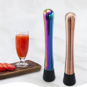 

Stainless Steel Wine Tools Ice Cocktail Swizzle Stick Fruit Muddle Pestle Popsicle Sticks Crushed Ice Hammer Bar Tools