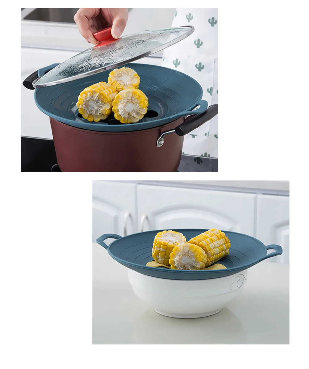 Silicone lid Spill Stopper Cover For Pot Pan Kitchen Accessories Cooking Tools Flower Cookware Home Kitchen Accessories Gadgets