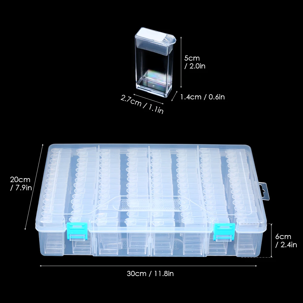 42/64/84/112 слотов прозрачная пластиковая коробка для хранения Коробка для ювелирных изделий мозаичная картина из бисера контейнер для таблеток инструмент для макияжа Организатор