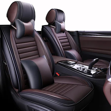 Кожаные чехлы на сиденья для Buick enclave encore envision excelle xt lacrosse regal verano - Название цвета: Coffee Luxury