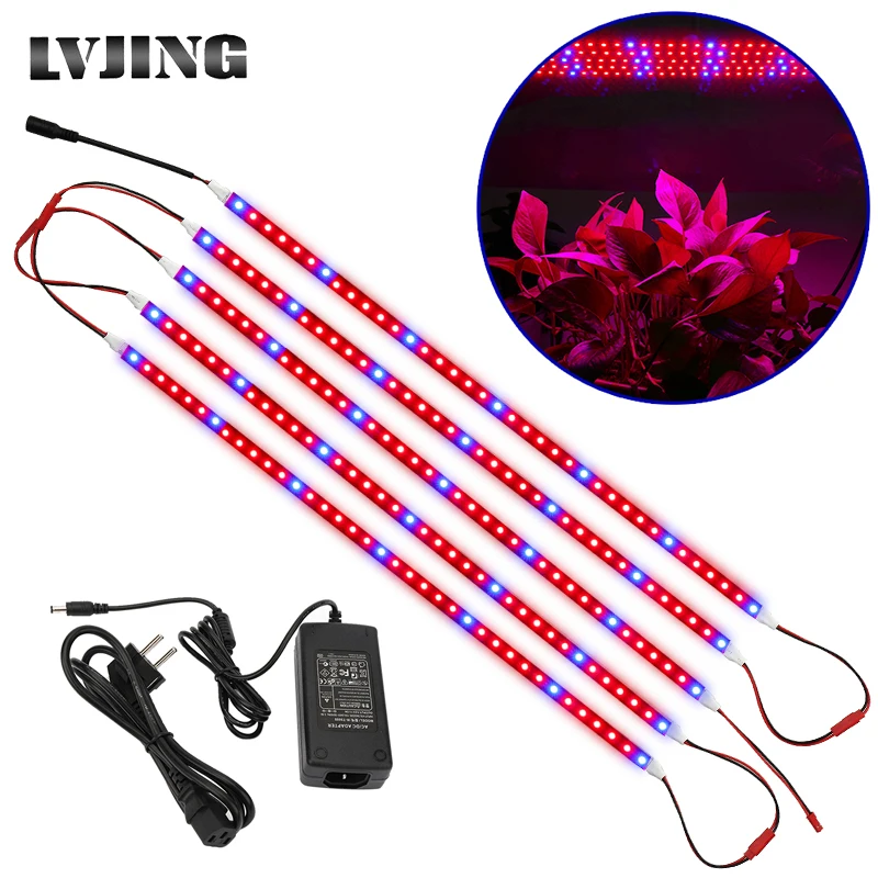 Led Plant Grow Lights 5pcs 0.5m Dc12v 5a Power Adapter Flexible Led