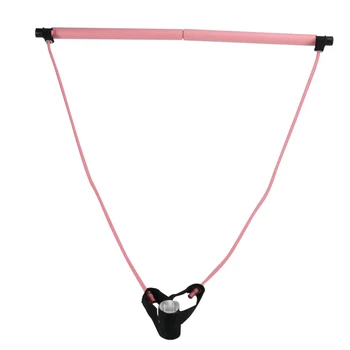 

With Resistance Band Lose Weight Foot Loop Stretchy Silicone Pilates Bar Bodybuilding Yoga Exercise Durable Home Adults Portable