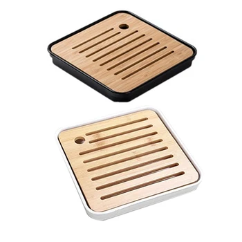 

2Pcs Home Simple Kung Fu Tea Tray Mini Water Storage Melamine Dry Bubble Small Tea Table Japanese Style Tea Tray