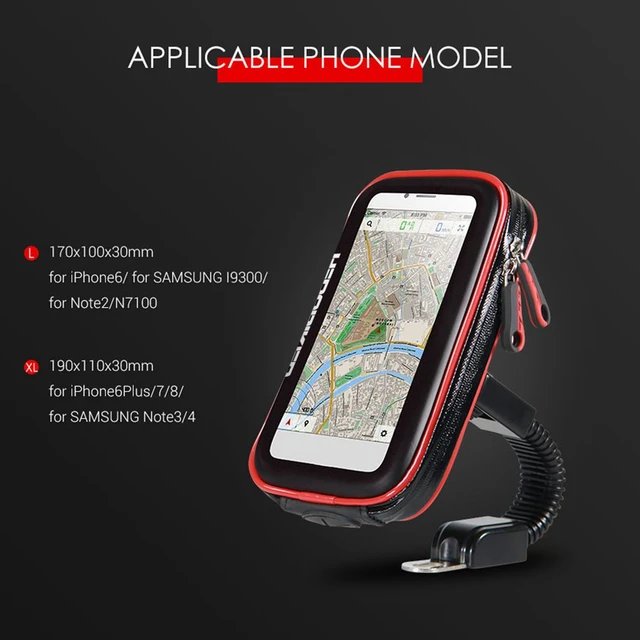 Support Telephone Vélo étanche Rotation Support Smartphone Vélo Scooter  avec Habillage Pluie Porte Téléphone