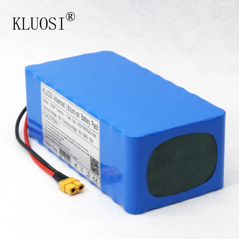 KLUOSI 36V батарея 10S5P 17.5Ah для NCR18650GA с 35A баланс BMS 42V литий-ионный аккумулятор электровелосипед электрический велосипед мотор скутер