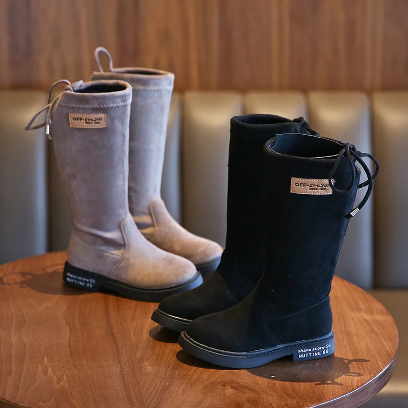 Сапоги для девочек Новинка 2019 г. осенние сапоги выше колена маленьких детские