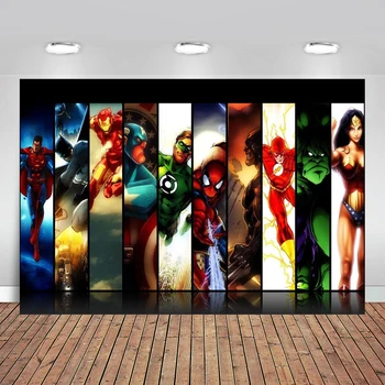 

Photography Backdrop Super Hero Group Avengers Family Custom Photo Studio Backdrop Background Banner Vinyl Photo Backdrop