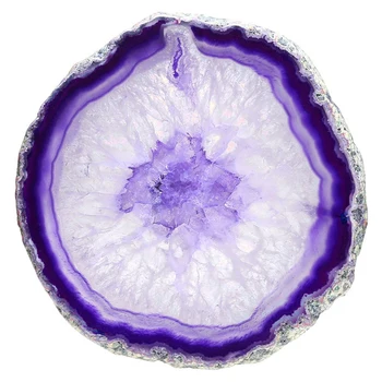 

Agate Slice Night Light Decoration Irregular Natural Dyed Agate Slice Night Light - Mineral Rock Thin Slice LED Night Light Tabl