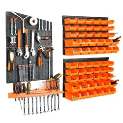 Boîte de rangement murale pour outils, matériel, planche suspendue, boîte de rangement de pièces, Garage, atelier, étagère de rangement, clé à vis, Classification, boîte à outils 
