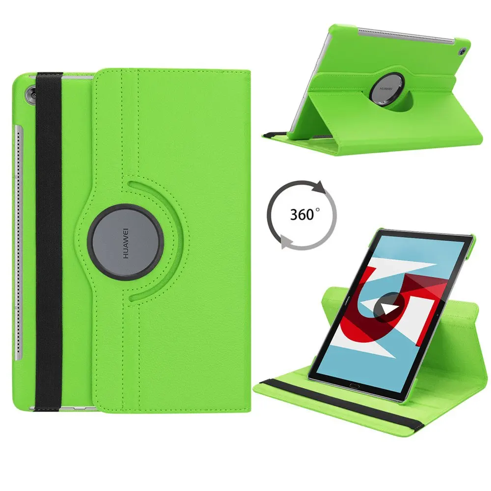Green Чехол для планшета huawei MediaPad M5 10,8, вращающийся на 360 градусов, кожаный чехол для huawei MediaPad M5 Pro 10 10,8, чехол для планшета - Цвет: Green