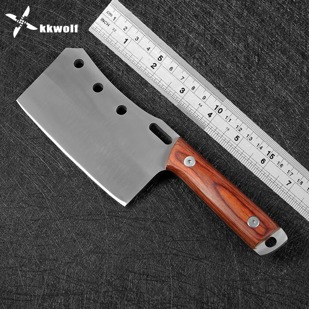 KKWOLF нож из нержавеющей стали с фиксированным лезвием маленький прямой кухонный высокопрочный нож для кемпинга тактика выживания EDC инструменты