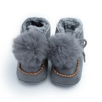 

Newborn First Walkers Baby Girl Shoes Fur Snow Boots PU Leather Shoes Kids Sneakers Shoes Toddler Classic Casual Shoes