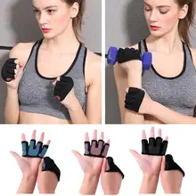 1 пара тренажерный зал перчатки без пальцев Для мужчин Для женщин для Фитнес перчатки Мощность для тяжелой атлетики, бодибилдинга ручной протектор Размер s/m/l