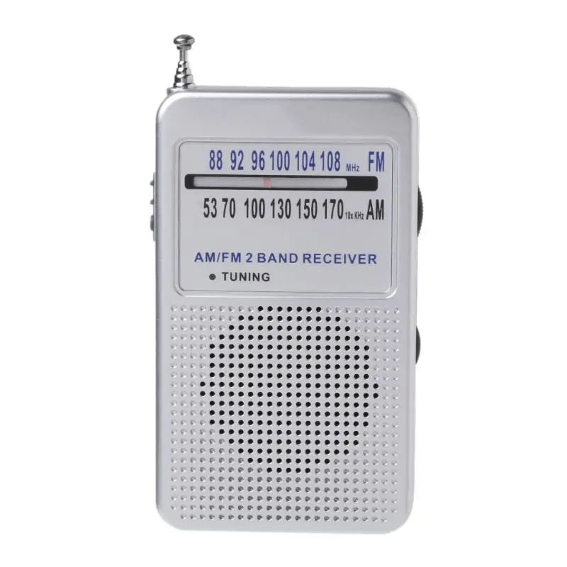 1 шт. Портативный AM/FM 2 диапазона Цифровой Дисплей карманный радиоприемник с поддержкой стерео Режим мини радио