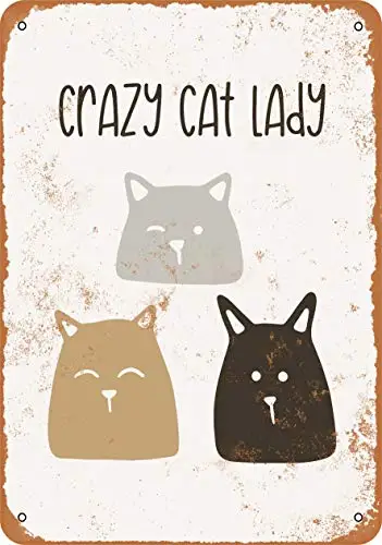 Metal Sign - Crazy Cat Lady 2 Vintage Look Wall Decor for Cafe Bar Pub Home Beer Decoration Crafts | Дом и сад