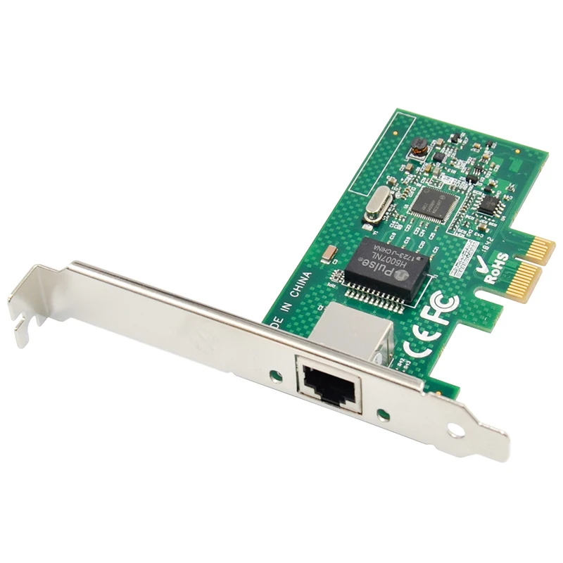 Для I210AT PCI E X1 Gigabit LAN Ethernet Сетевая карта один порт Настольный сервер адаптация