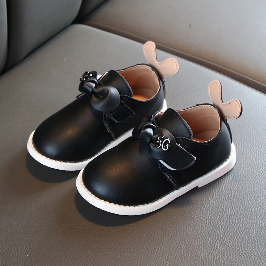 Короткие ботинки для девочек; обувь принцессы; Chaussure Fille; Осенняя обувь с бантом для маленьких детей; обувь на мягкой подошве с застежкой-липучкой для девочек