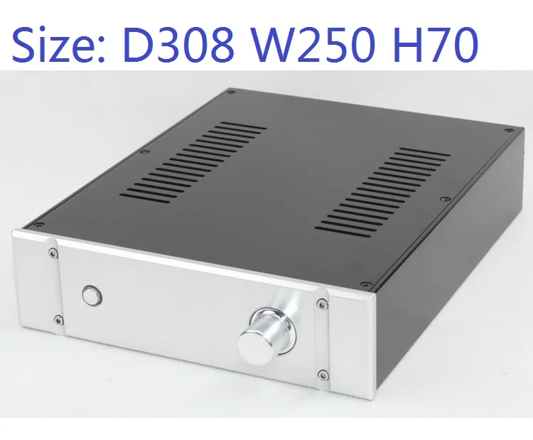 Размер: чехол для усилителя DAC D308 W250 H70 алюминиевый корпус источник питания WA98