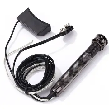 

Durable Guitar Built-in Tail Nail Picker Wear-resistant Plastic Shell Acoustic Folk Guitar Pickup System Voice Amplifier Tuner