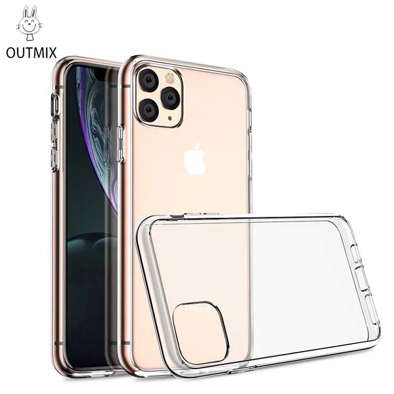 

Transparent Case For iPhone 11 Anti-knock Soft Phone Cases For Apple 5 6 7 8plus X XS Clear Ultra Thin TPU 11pro xr Back Cover