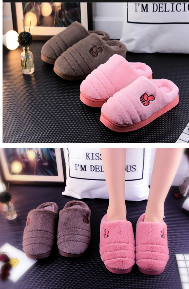 lover slipper new style household cotton slipper male indoor shoes non slip home slipper wool slipper keep warm winter shoes