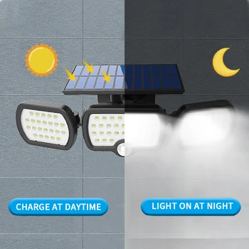 

ROMWISH 80 Solar Led Light Outdoor Solar Lamp PIR Motion Sensor Wall Light 2835SMD Waterproof Solar Powered Garden Decoration