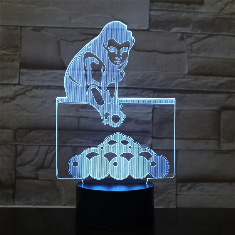 Fast Delivery 3D Lamp The Sport Billiards Battery Powered Personalized Gift for Children Led Night Light Lamp for Holiday Decor