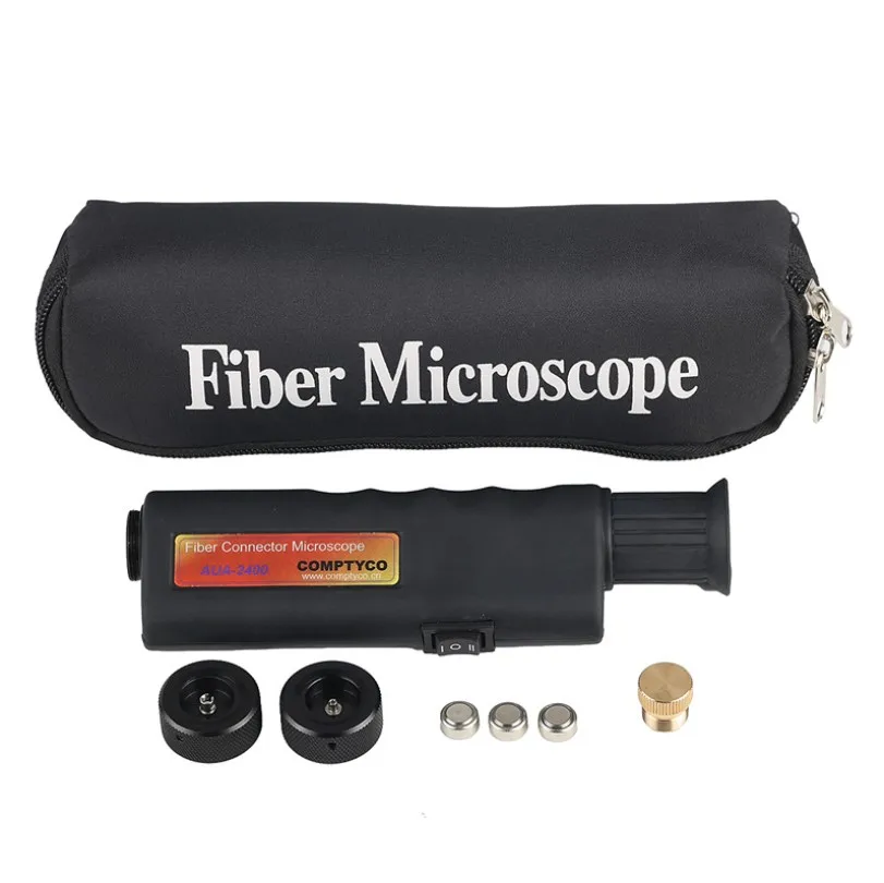

400x Handheld Optical Fiber Magnifier Fiber Optic Microscope Fiber Ceramic Endface Detector AUA-2400