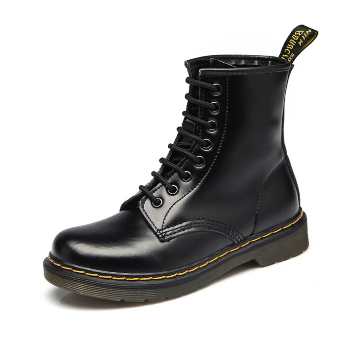 Г., мужские ботинки классические ботинки из спилка наивысшего качества английская мотоциклетная обувь осень-зима мужские зимние ботинки ST50 - Цвет: black patent