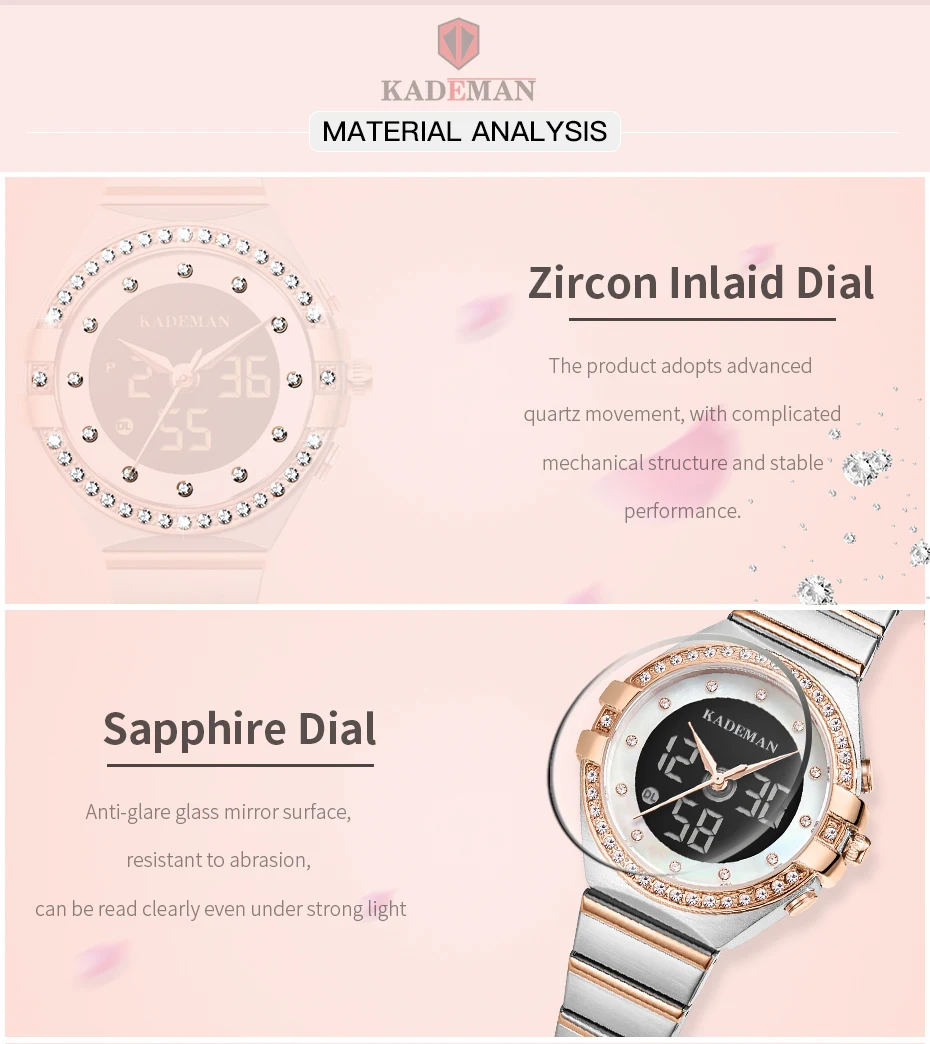 Kademan Новая мода минималистичные женские Стразы браслет часы Montre Femme кварцевые и наручные часы для женщин s