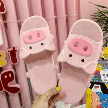 

Women Slippers Soft Bottom Cute Catoon Aniaml Casual Platform Flats Slides Home Flip Flops Female Ladies Zapatos De Mujer