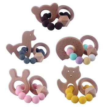 

1pc Food Grade Silicone Teethers Animal Silicone Rodent For Pacifier Pendant Tiny Rod DIY Teething Necklace Kid Products Toys
