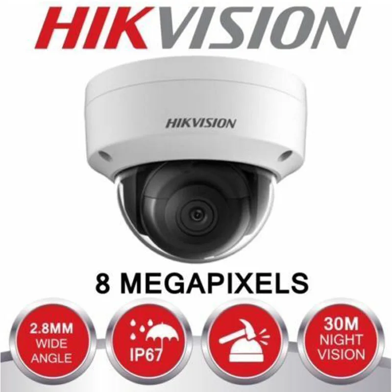 Ip-камеры Hikvision DS-2CD2185FWD-I 8MP H.265 ip-камеры с питанием по POE 4K IP67 WDR IR 2 8 мм в наличии |