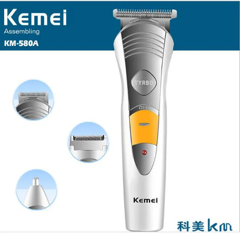 Kemei триммер для волос km-580a 3 в 1 многофункциональная машинка для стрижки волос Бритва гравировка триммер для носа