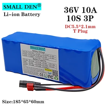 

36V 9.6ah 10ah 18650 10S3P 15A from the battery pack BMS electric bicycle 42V motorcycle scooter battery, +DC/ T plug