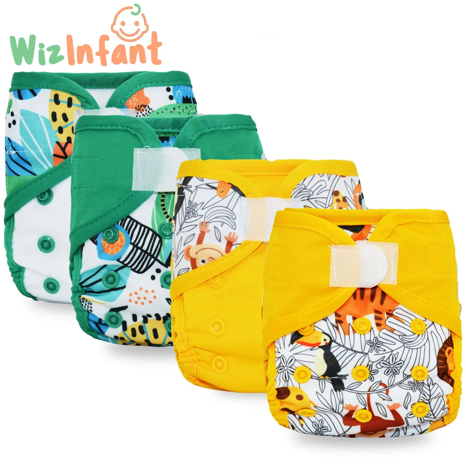 Best Seller Diaper-Cover Nappy Eco-Friendly Wizinfant Baby Newborn Breathable Waterproof for NB Double-Leaking-Guards Vq8rMJwy