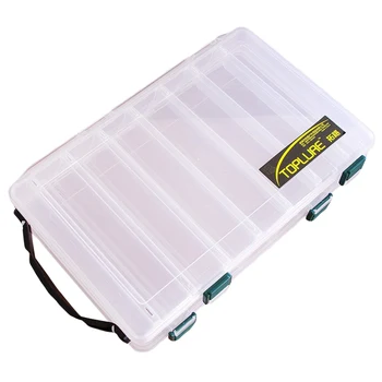 

Fishing Box Lightweight Transparent Plastic Double Sided Baits Holder Boxes Fly Fishing Tackle Storage Case Container Supplies A