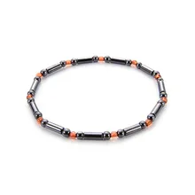 Горячая акриловые Круглые бусины магнитные черный и белый с узором камень ножной браслет украшения большое количество отличная цена