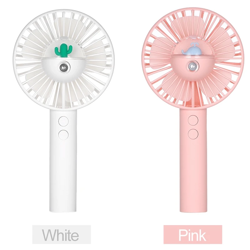 Портативный мини-вентилятор электрический Usb Перезаряжаемый запотевающий чайник вентилятор увлажнитель воды спрей охладитель воздуха розовый