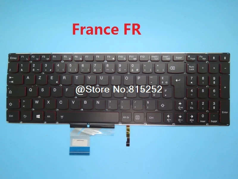 Клавиатура для Lenovo Y50 Y50-70 Touch U530 Y50-80 Y70-70 Y70-80 Испания SP Франция FR Германия GR Arabia AR с