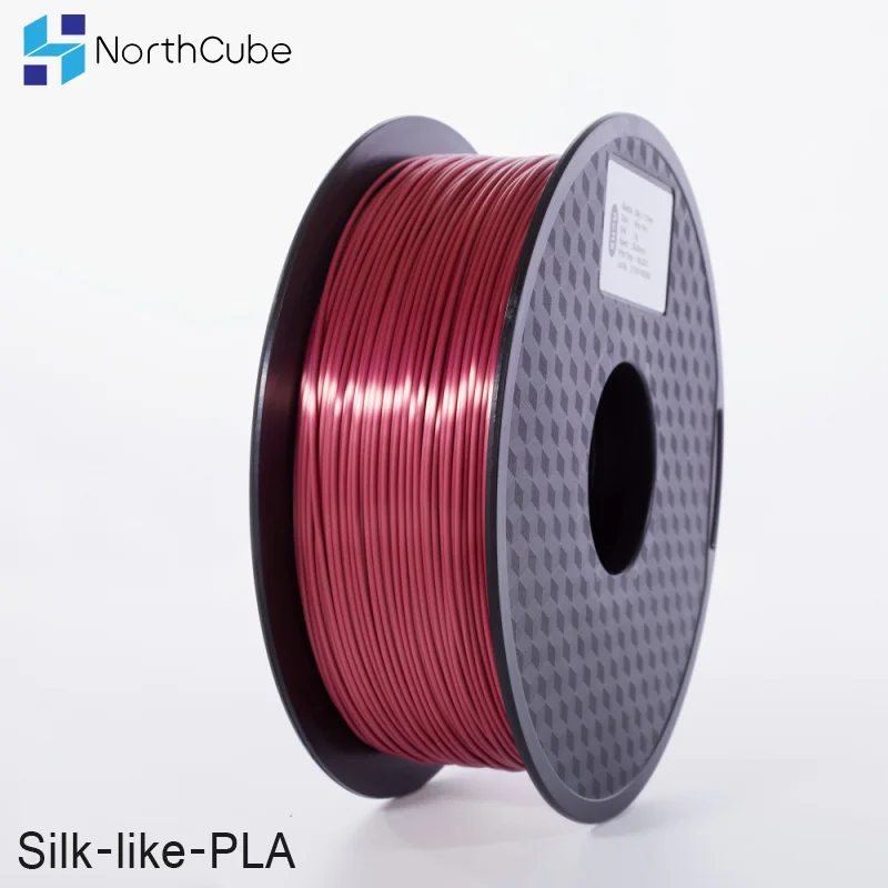 

NorthCube 3D Printing Silk PLA Filament 3D Printer Filament 1.75mm 1KG Silk Like Series silk-wine red Color Filament