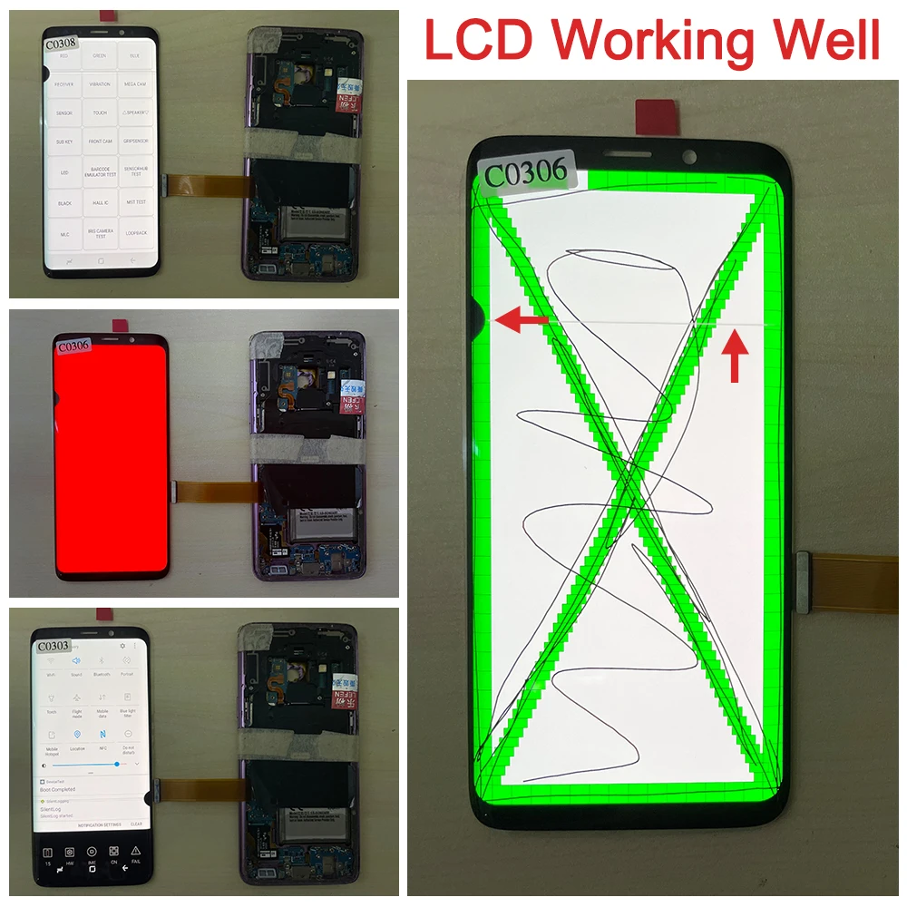Avere Un Punto Di Errore Di Linea Per Samsung Galaxy S8 Plus G955 Display Lcd Touch Screen Digitizer Per Display Samsung S8 G950